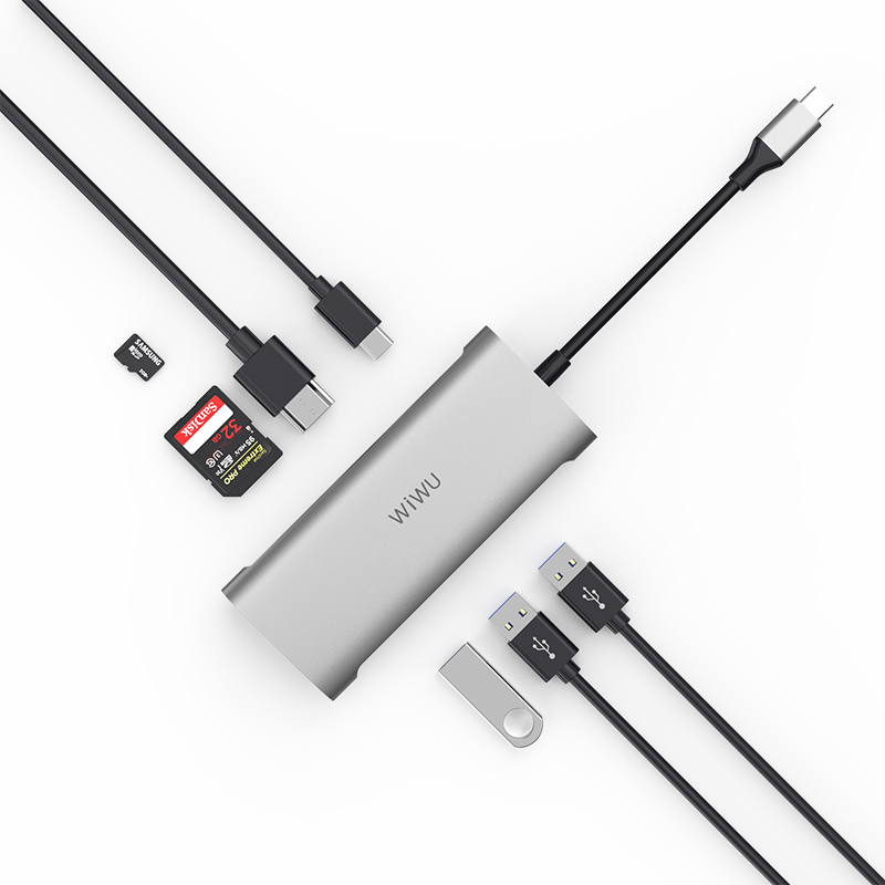 Wiwu Alpha 731HP Type-C Hub Gray