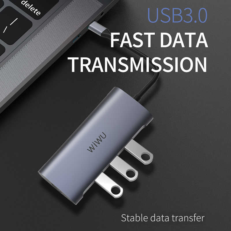 Wiwu Alpha 831HRT Type-C Hub Gray
