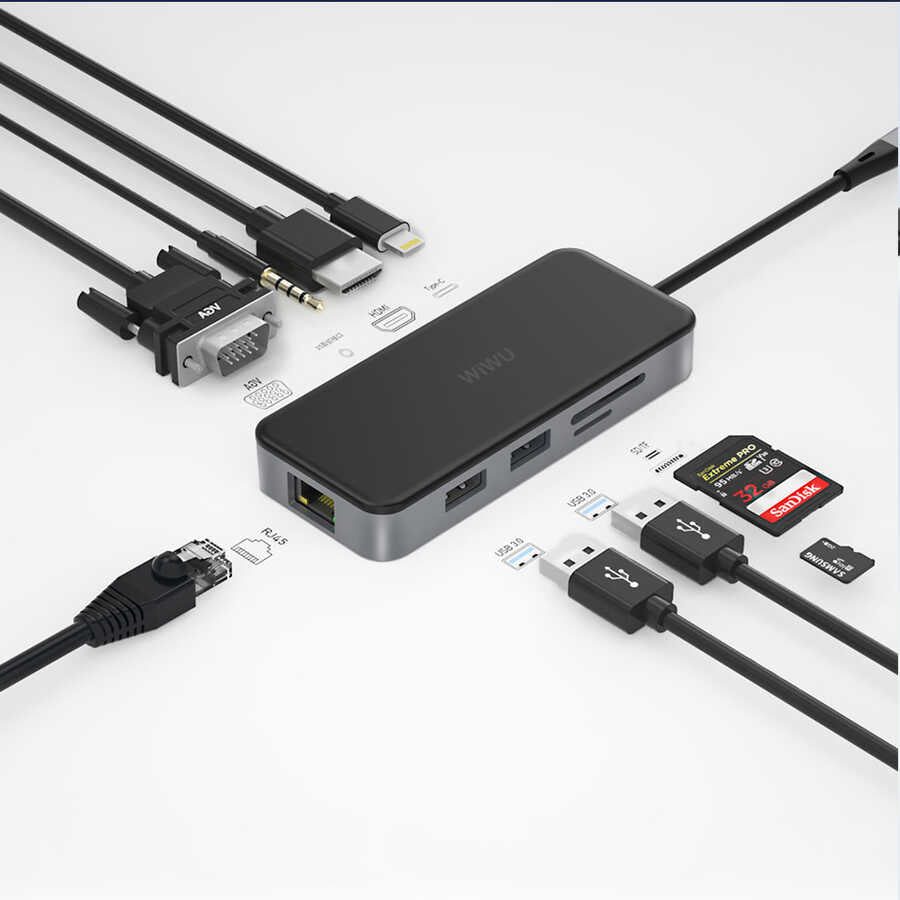 Wiwu Alpha 921HRT Lightning Hub Gray