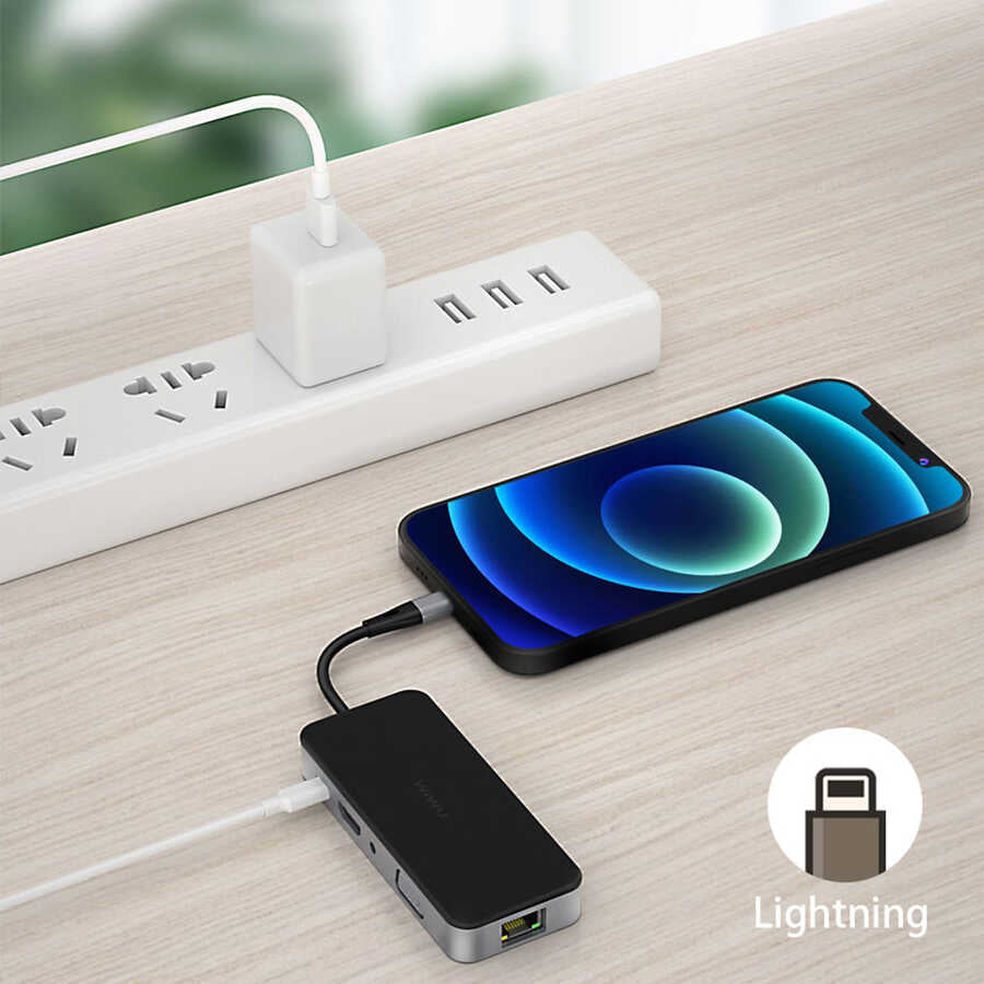Wiwu Alpha 921HRT Lightning Hub Gray