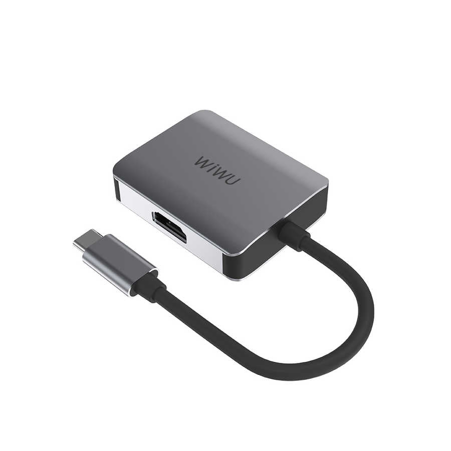 Wiwu Alpha A20VH 2 in 1 Type-C Hub Gray