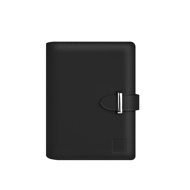 Wiwu Ambassador Passport Wallet Passport Card SIM Compartment Wallet PU Leather Black
