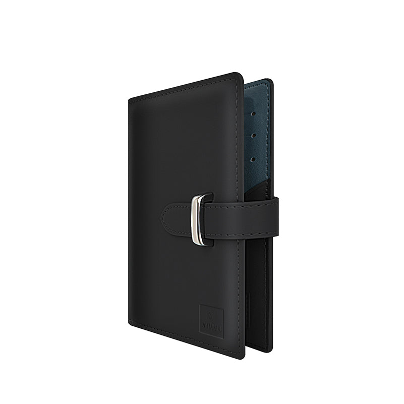 Wiwu Ambassador Passport Wallet Passport Card SIM Compartment Wallet PU Leather Black