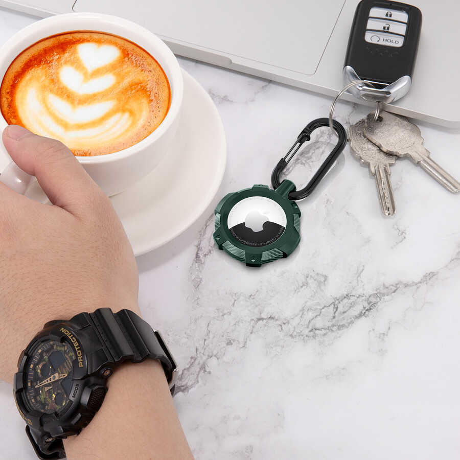 Wiwu Armor Case Airtag Keychain Pink