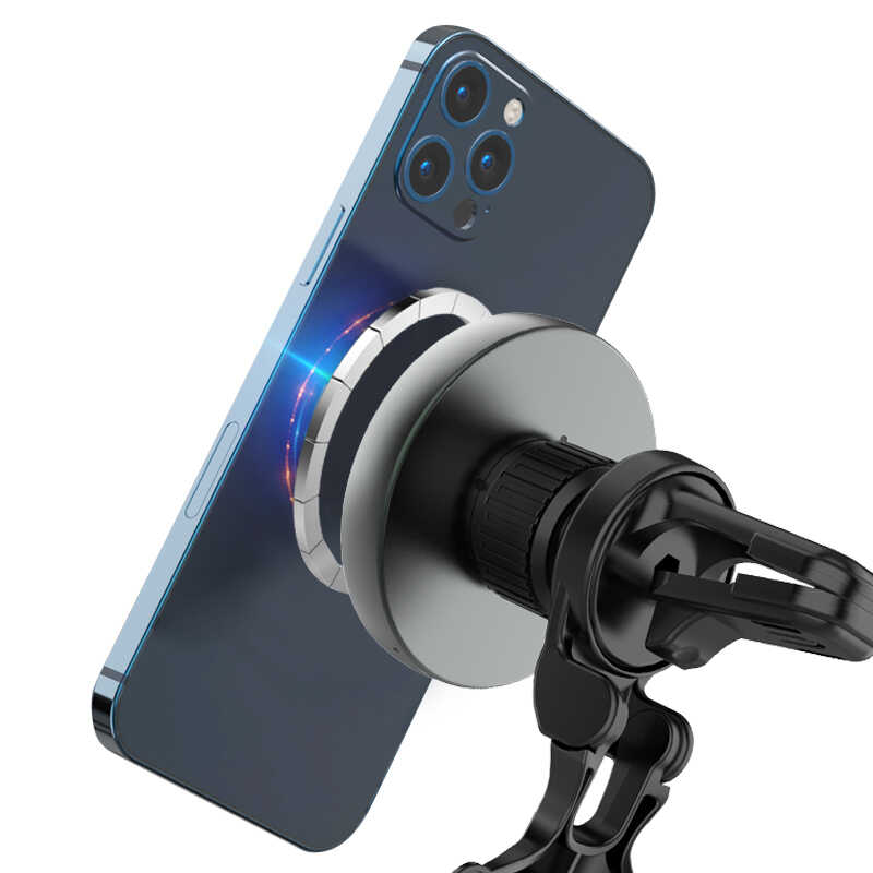 Wiwu CH-309 In-Car Magnetic Wireless Charging Phone Holder Ventilation Design Black