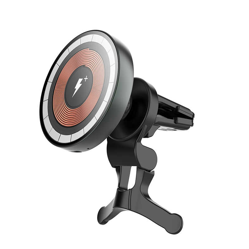 Wiwu CH-309 In-Car Magnetic Wireless Charging Phone Holder Ventilation Design Black