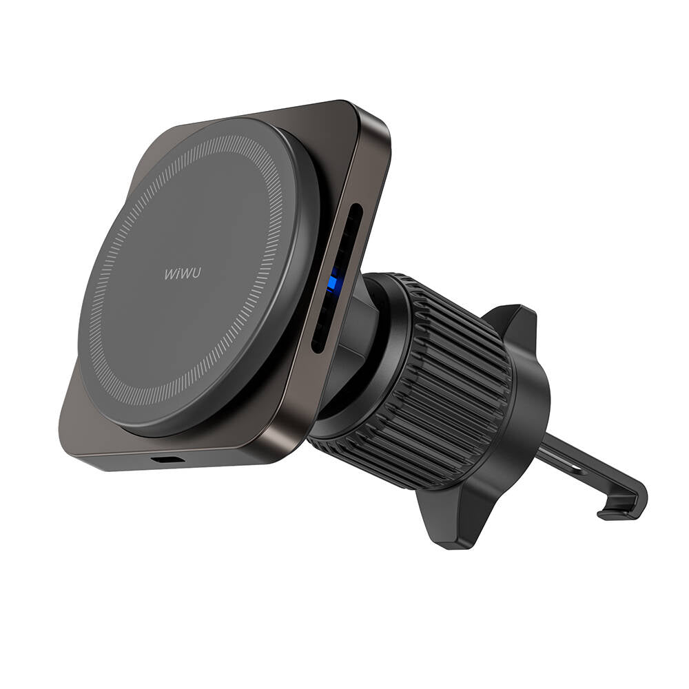 Wiwu CH-318 Magneto Series M-safe Charging Feature Ventilation Design Car Phone Holder Black