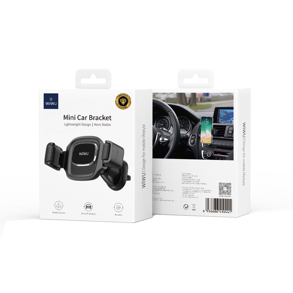 Wiwu CH009 Automatic Mechanism Ventilation Design Car Phone Holder Black