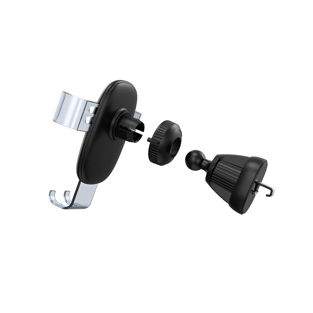 Wiwu CH010 Phone Weight Powered Ventilation Design Car Phone Holder Black