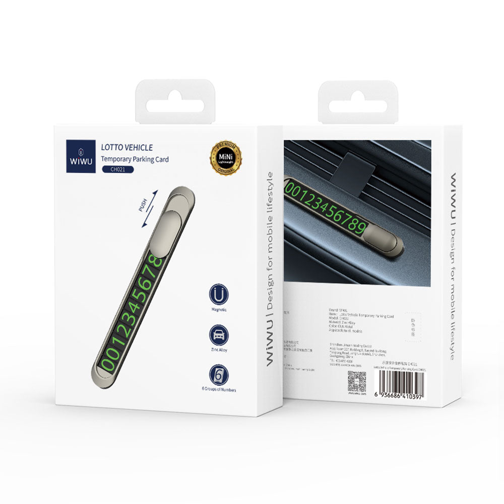 Wiwu CH021 Lotto Parking Numbering Device Retractable Gray