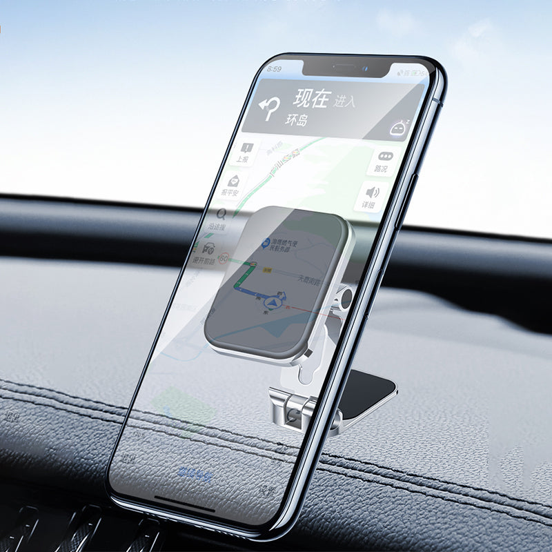 Wiwu CH023 360 Degree Rotating Magnetic Flat Floor Version Car Phone Holder Silver