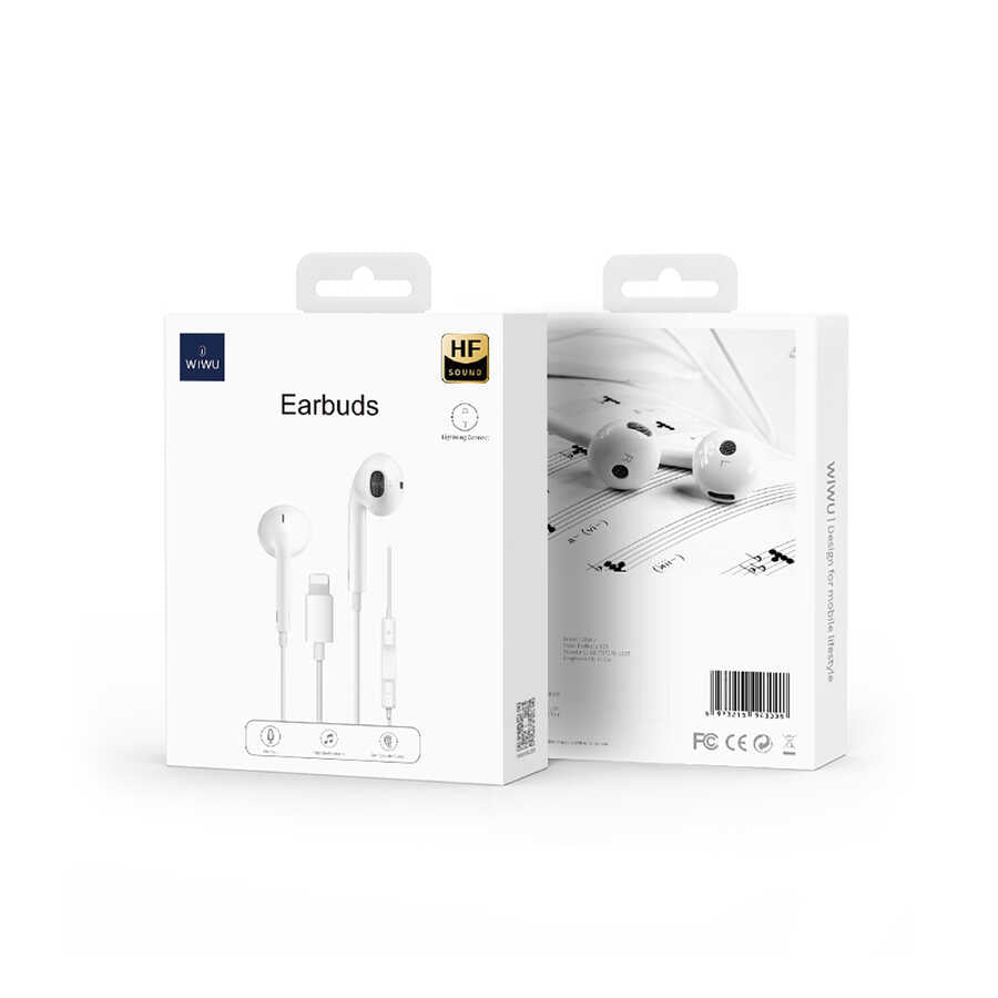 Wiwu Earbuds 302 Lightning Headphones White
