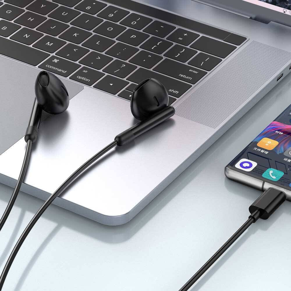 Wiwu EB314 Hi-Fi Sound Quality Type-C Earbud Headphones White