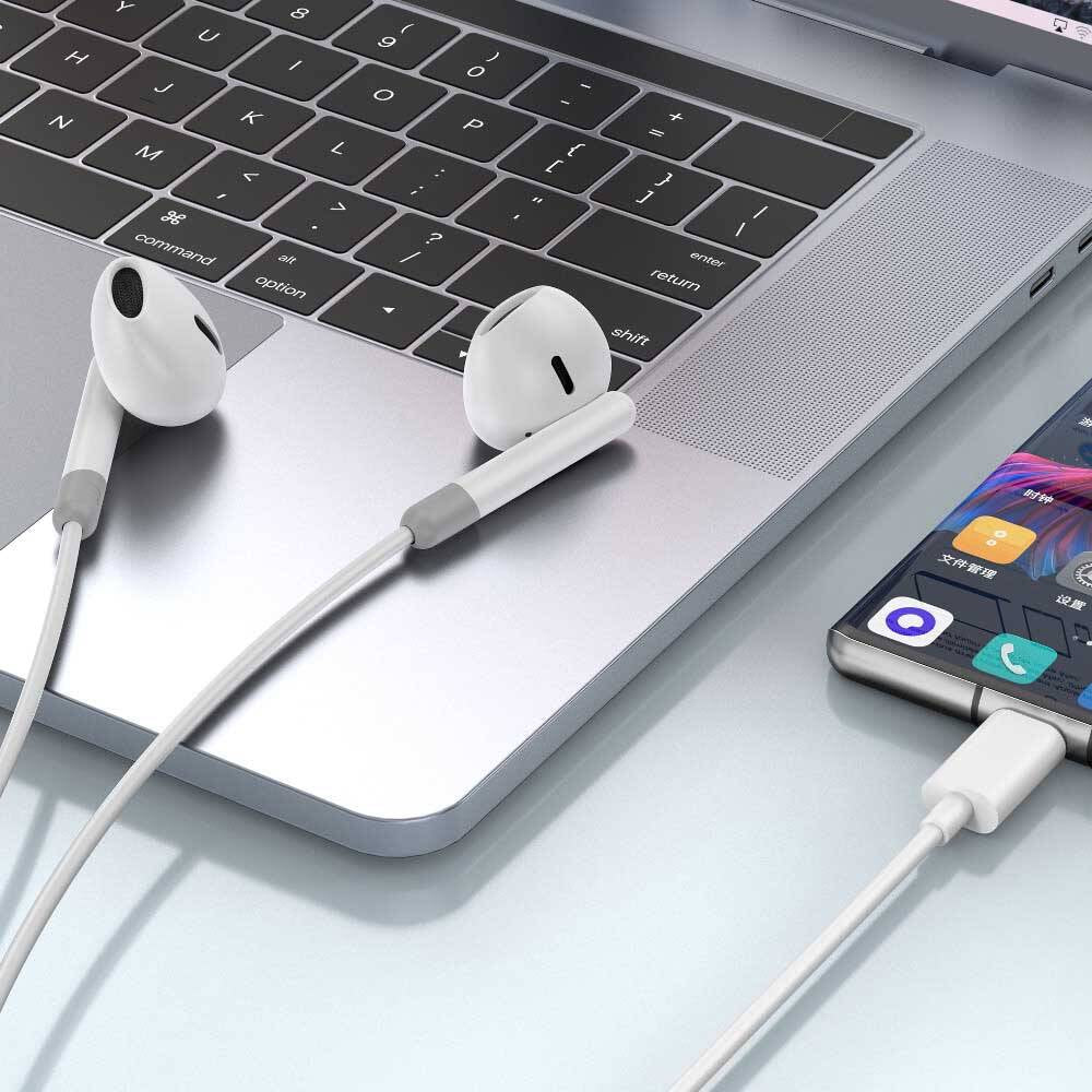 Wiwu EB314 Hi-Fi Sound Quality Type-C Earbud Headphones White