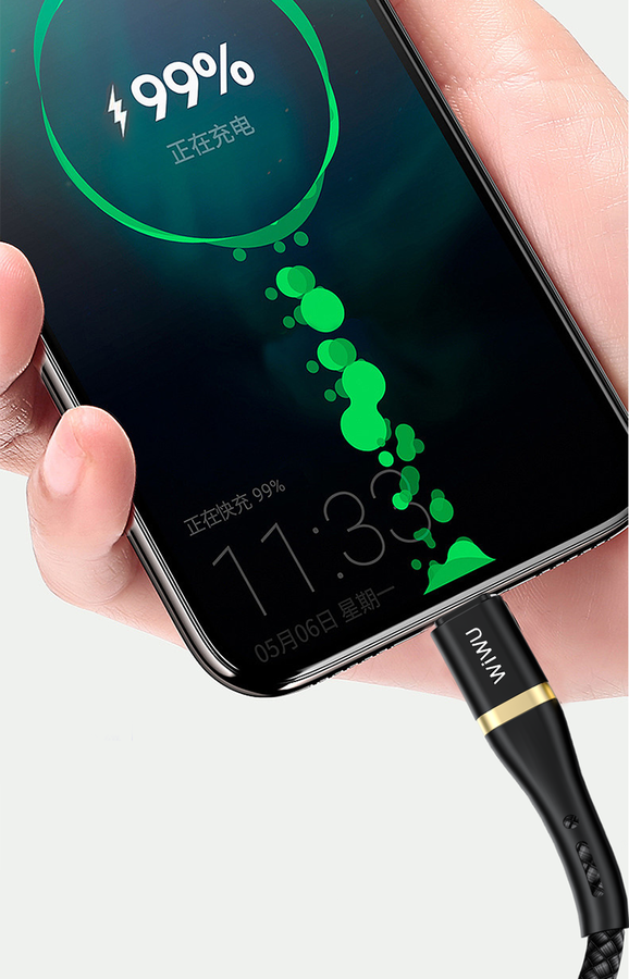 Wiwu Elite ED-100 Lightning Usb Cable 2M Black