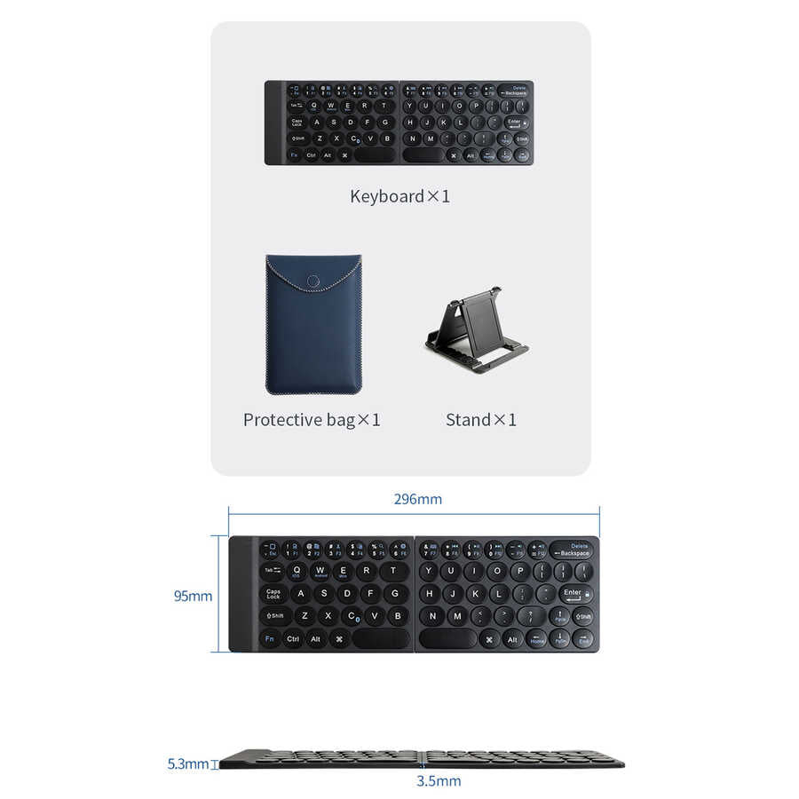 Wiwu FMK-01 Fold Mini Keyboard Black