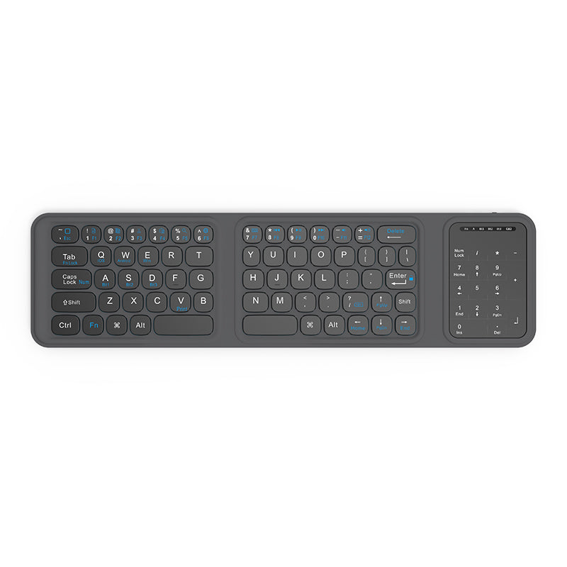 Wiwu FMK-05 iOS Android Windows Uyumlu Katlanabilir Bluetooth Kablosuz Klavye + Masaüstü Telefon Standı