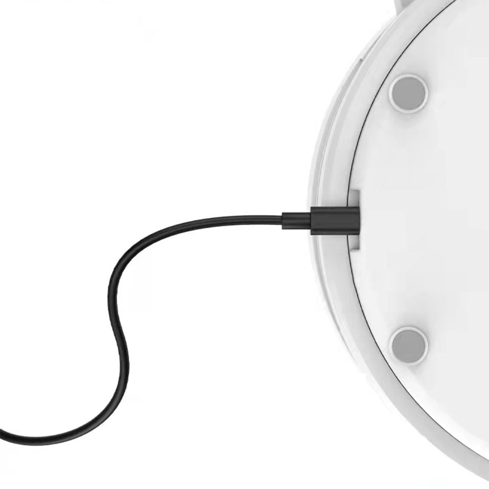 Wiwu FS05 Katlanabilir Şarjlı Dijital LED Ekranlı Gece Lambalı Masaüstü Fan Beyaz