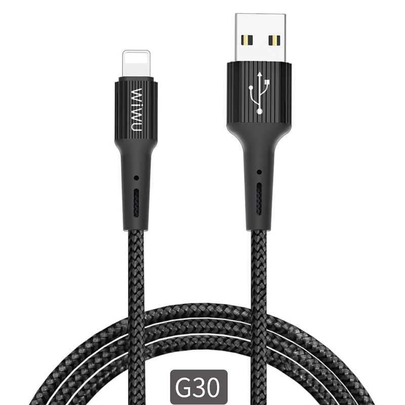 Wiwu G30 Gear Charging Lightning Cable Black