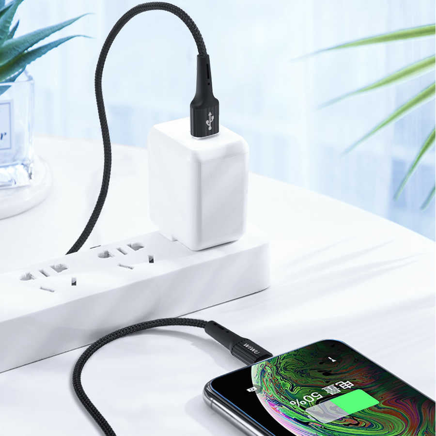 Wiwu G30 Gear Charging Lightning Cable Black