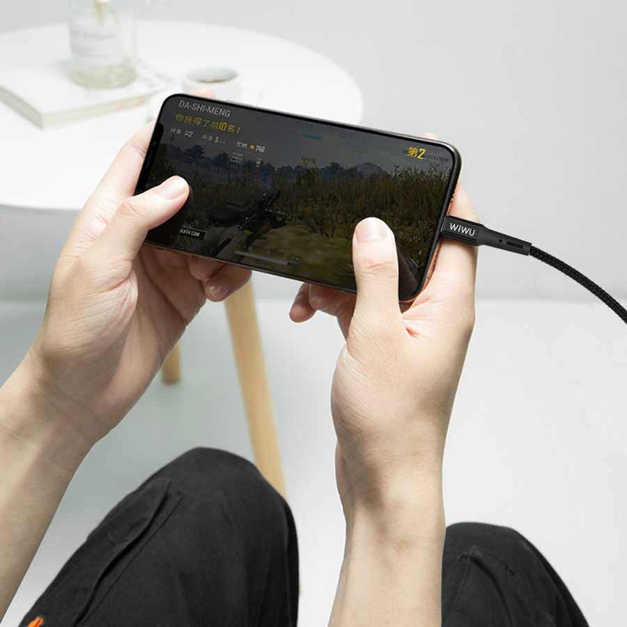 Wiwu G30 Gear Charging Lightning Cable Black
