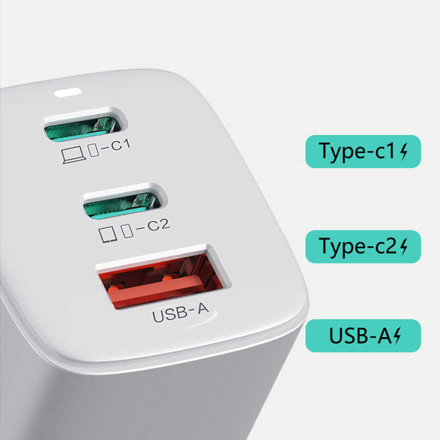 Wiwu GaN Tech GTC6521-65W Power Adapter White