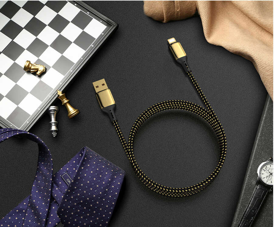 Wiwu Golden Series GD-100 Lightning Data Cable 1.2M Gold