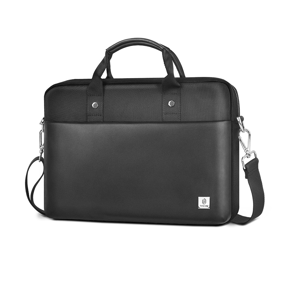 Wiwu Hali Serisi 1680D Su Geçirmez Polyester Kumaş Çapraz Vücut Askılı 15.6 inç Laptop Çantası Siyah