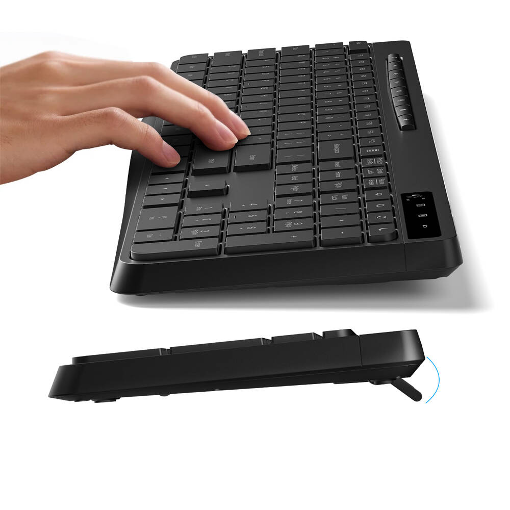 Wiwu KM-01 Kablosuz Ofis Klavye ve Mouse Combo Set Siyah