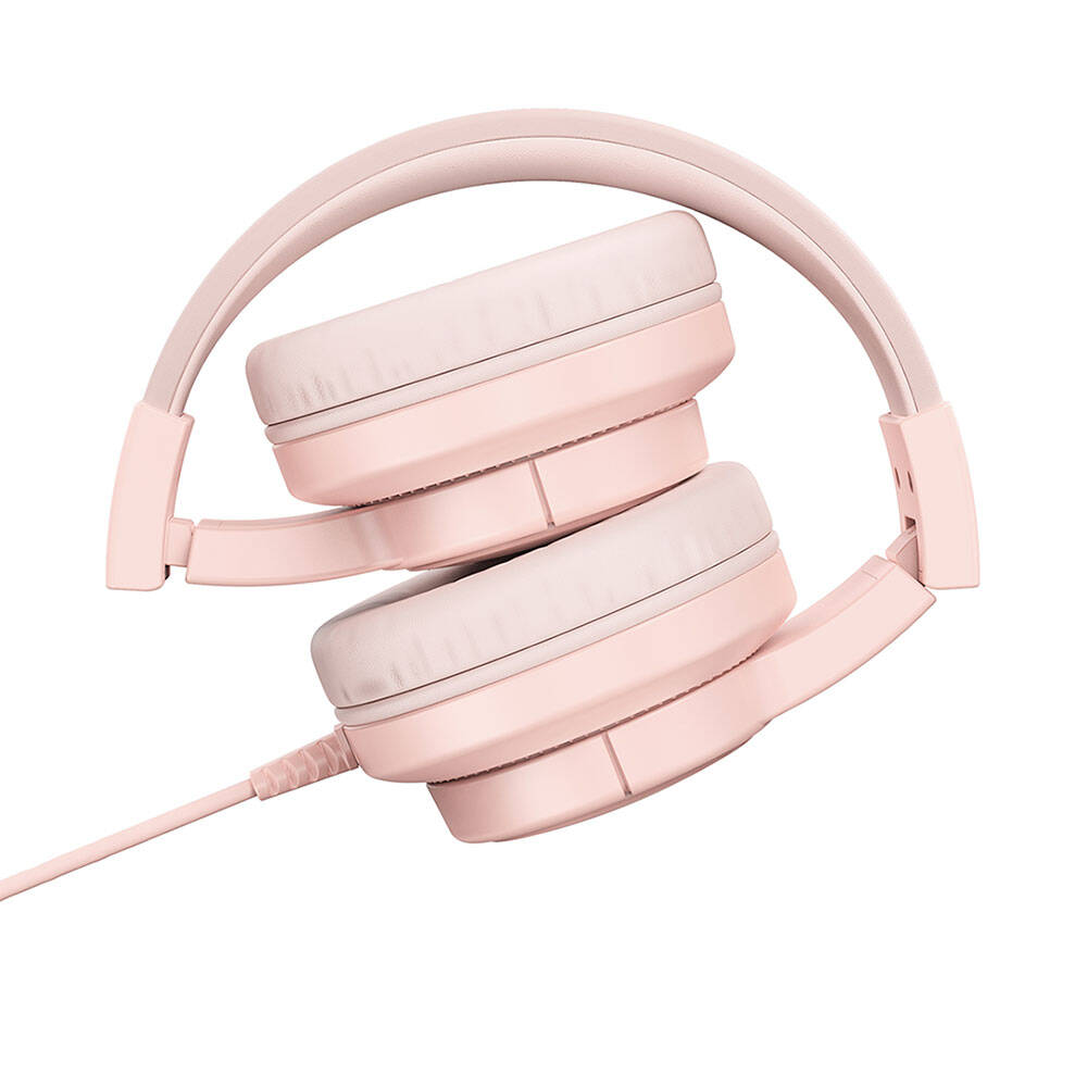 Wiwu KTD-01 Hi-Fi Ses Kaliteli Kablolu Katlanabilir 3.5mm Kulak Üstü Kulaklık Pembe
