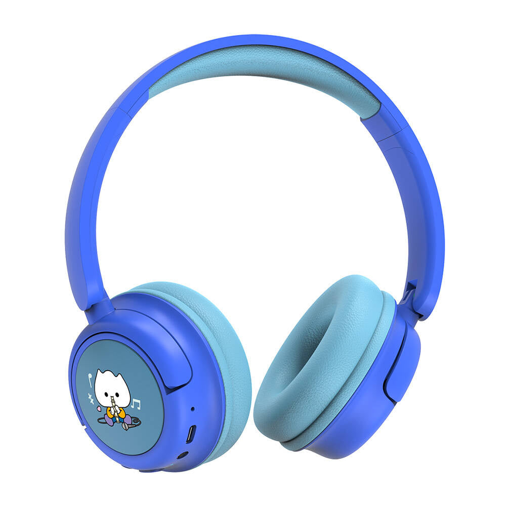Wiwu KTD-02 Adjustable Over-Ear Wired and Bluetooth 5.3 Kids Headphones Blue