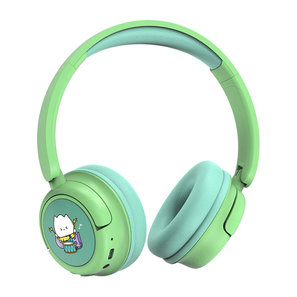 Wiwu KTD-02 Adjustable Over-Ear Wired and Bluetooth 5.3 Kids Headphones Blue