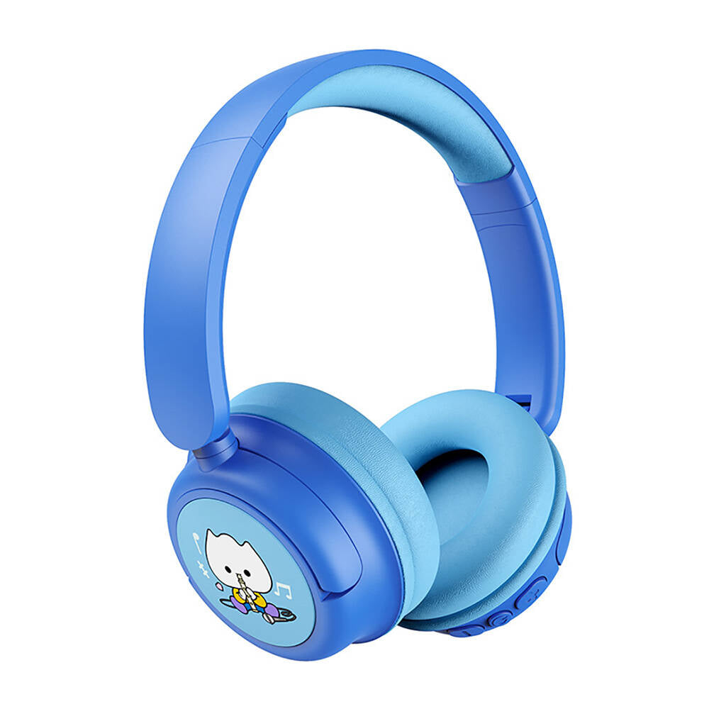 Wiwu KTD-02 Adjustable Over-Ear Wired and Bluetooth 5.3 Kids Headphones Blue