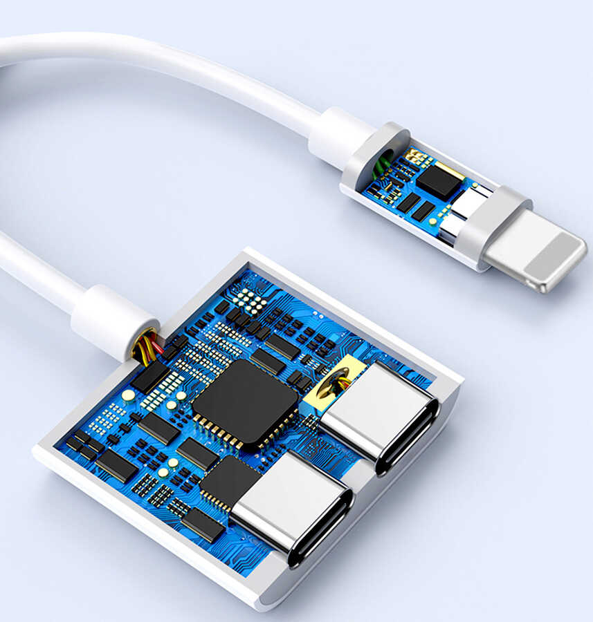 Wiwu LT01 Plus Lightning Audio Adapter White
