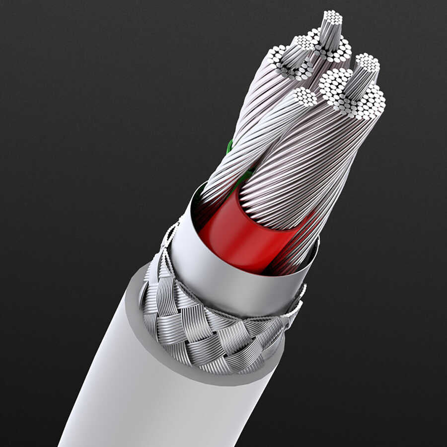 Wiwu M10 2 in 1 Wireless and Lightning PD Charging Cable White