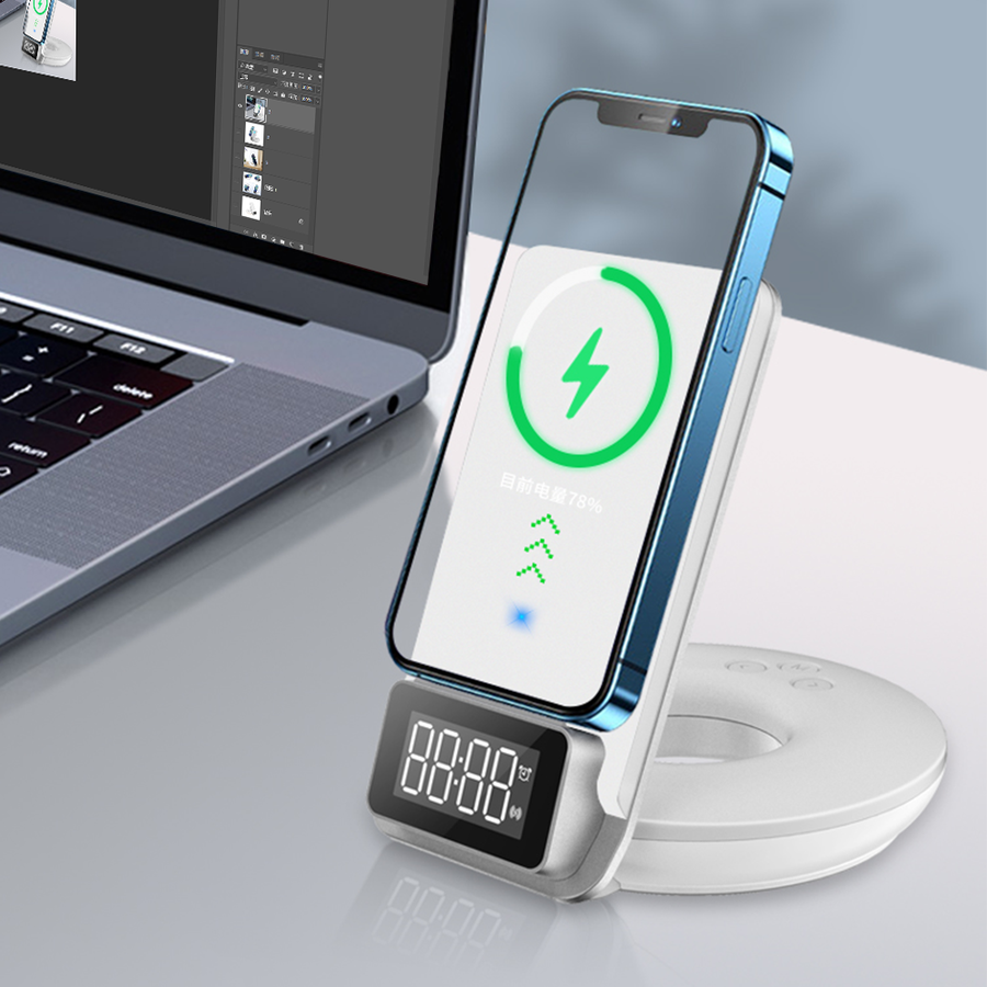 Wiwu M11 4 in 1 Wireless Charging Stand White