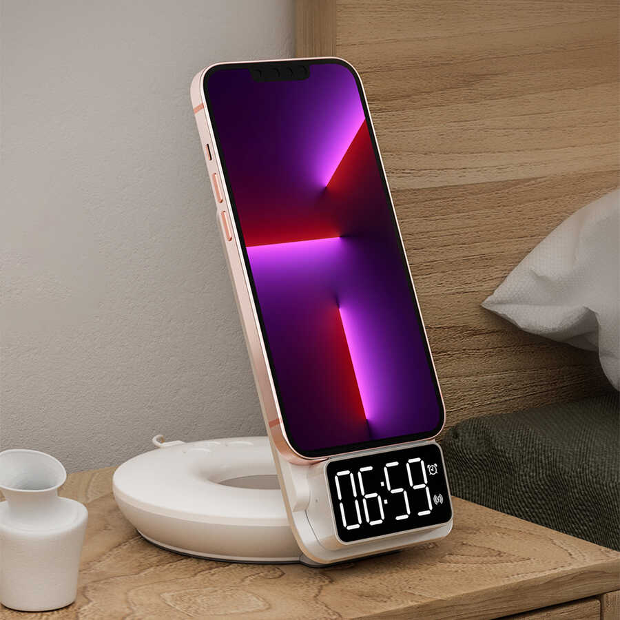 Wiwu M11 4 in 1 Wireless Charging Stand White
