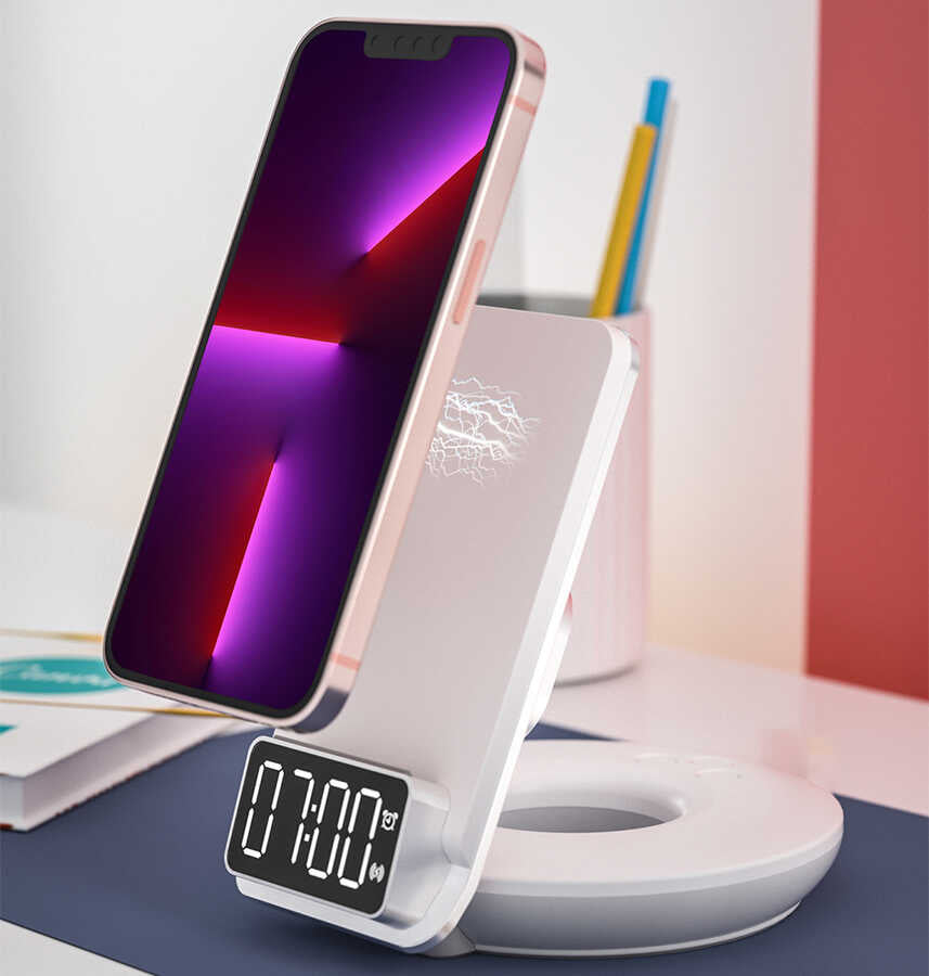 Wiwu M11 4 in 1 Wireless Charging Stand White