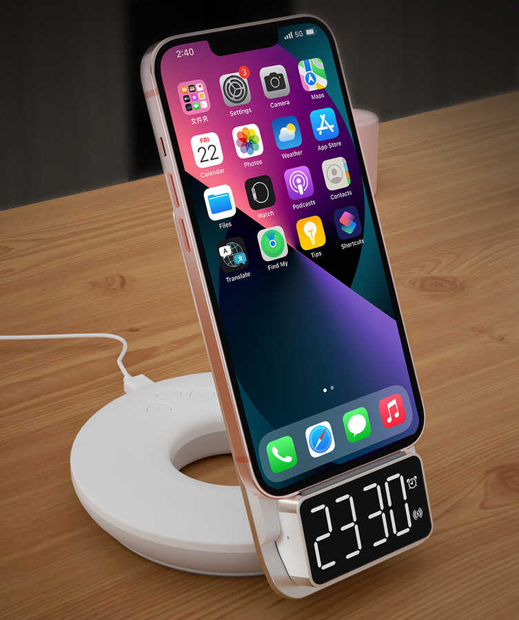 Wiwu M11 4 in 1 Wireless Charging Stand White