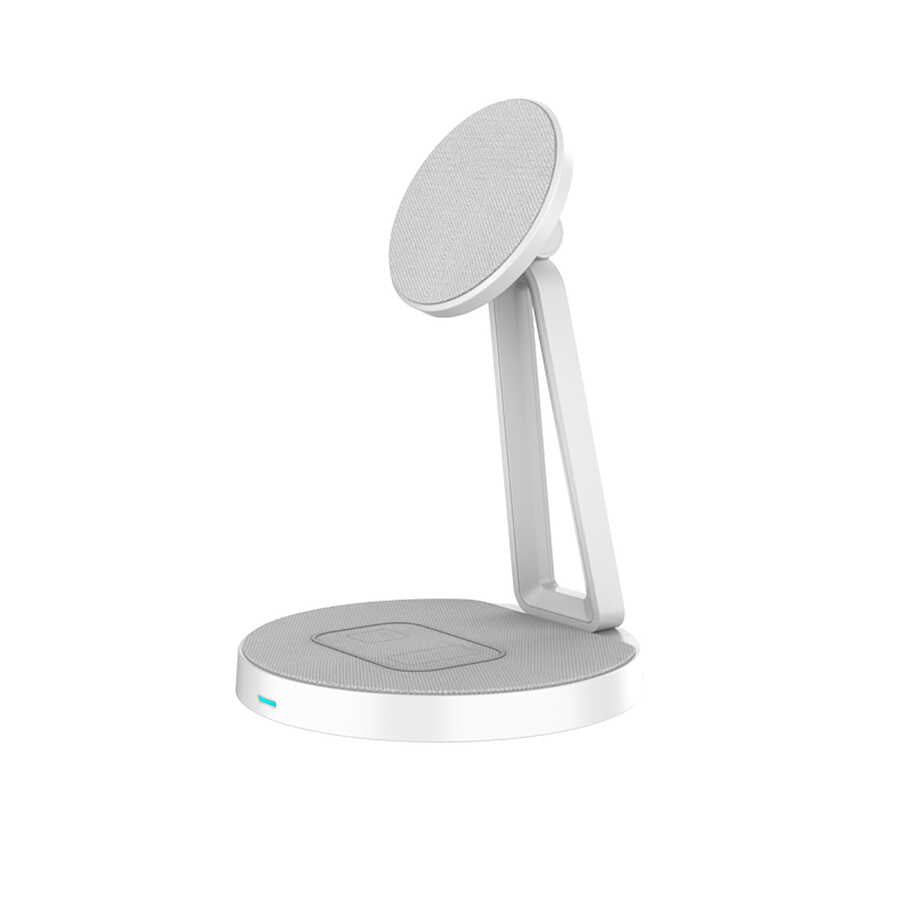 Wiwu M13 2 in 1 Wireless Charging Station with Stand Gray