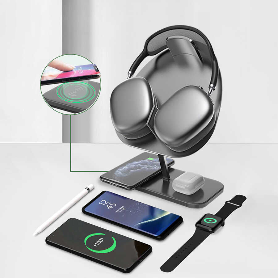 Wiwu M15 Magnetic Wireless Charging Stand 15+15W Max. Gray