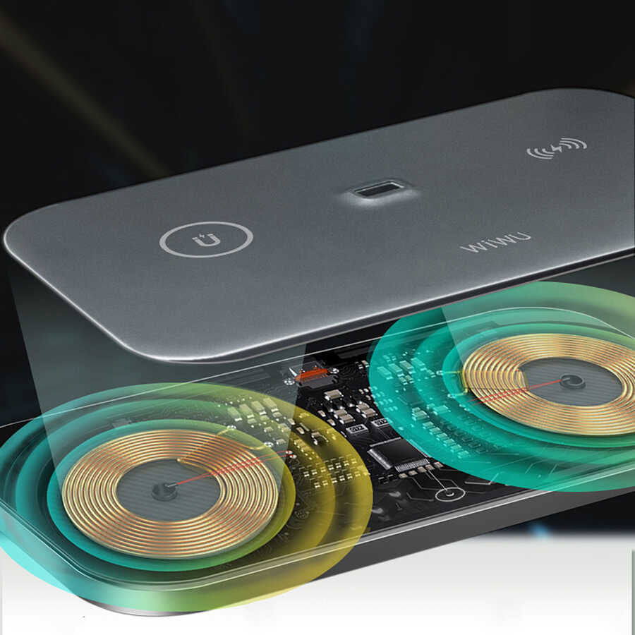 Wiwu M15 Magnetic Wireless Charging Stand 15+15W Max. Gray