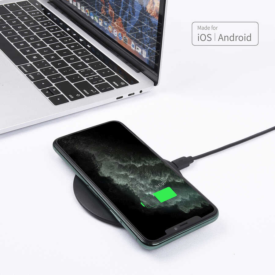 Wiwu M3 Wireless Magnetic Charger 15W iOS Android Supported Black