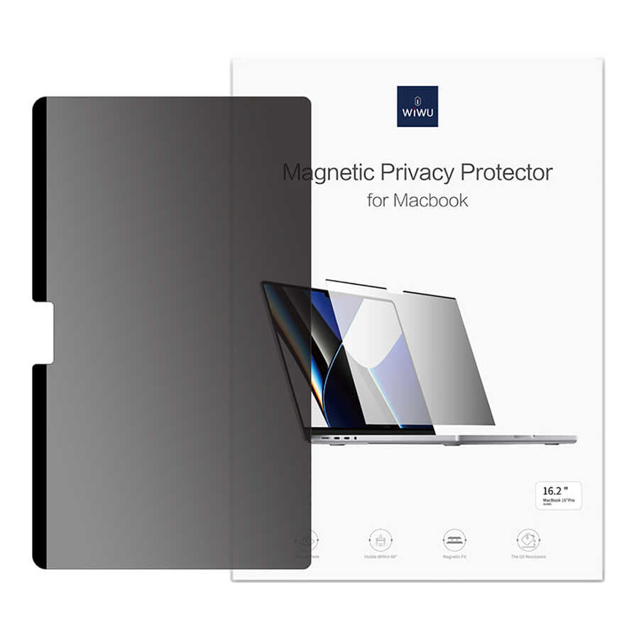 Apple Macbook 13.3' New Pro Wiwu Magnetic Privacy Screen Protector Black