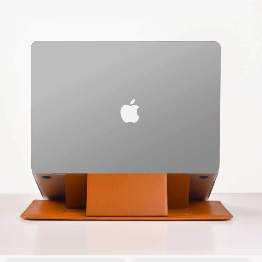 Apple Macbook 16.2' 2021 Wiwu Macbook Skin Pro Portable Stand Case Black