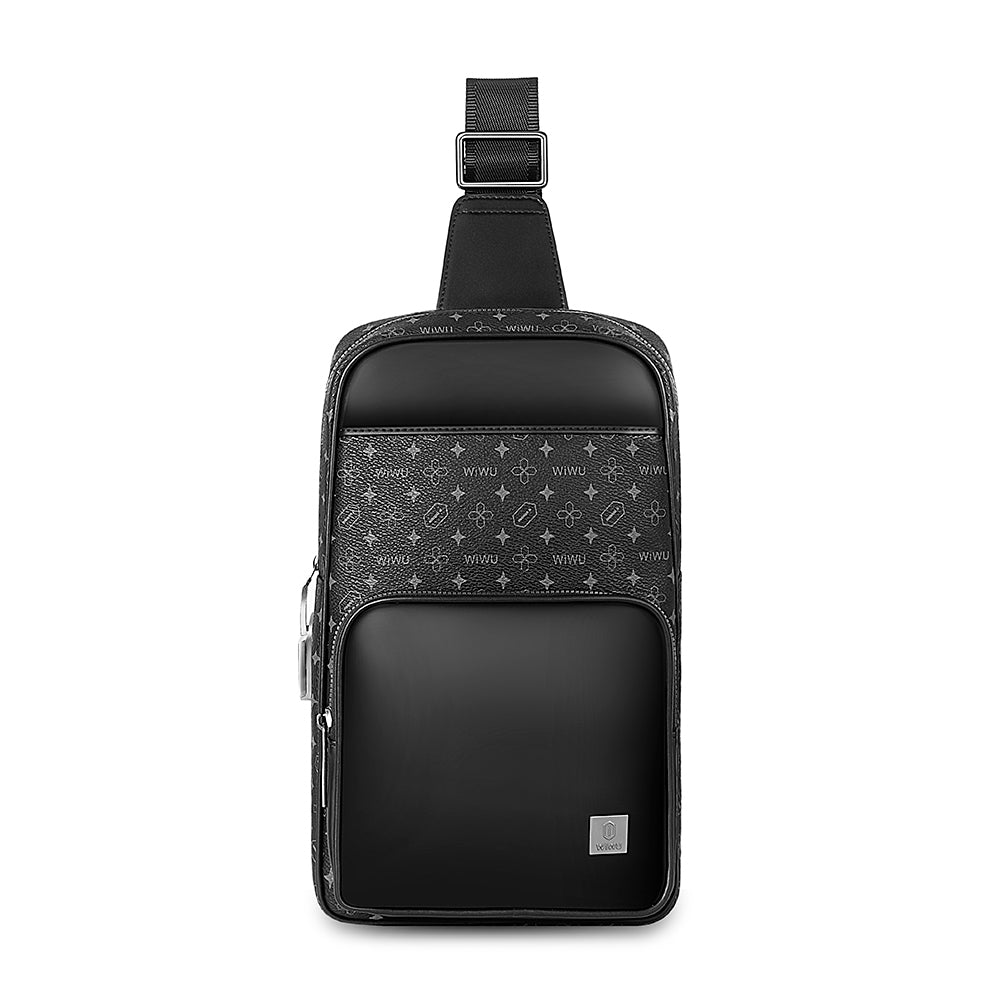 Wiwu Master Fingerprint Lock Series Waterproof Crossbody Bag with Fingerprint Lock Black