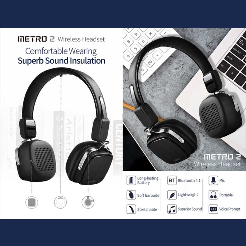 Wiwu Metro 2 Bluetooth Headset Gray