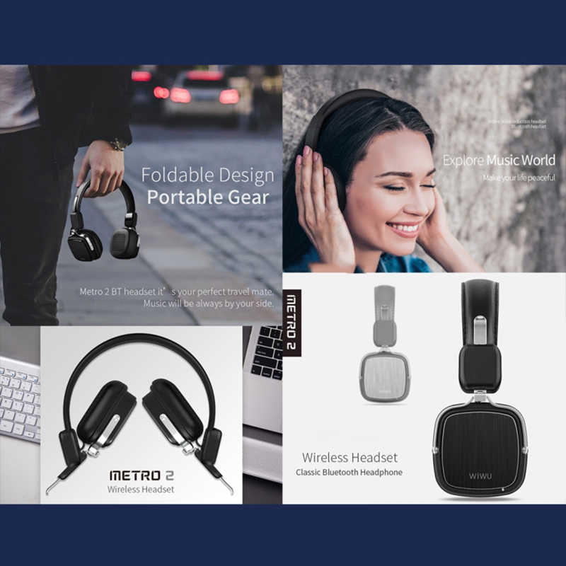 Wiwu Metro 2 Bluetooth Headset Gray