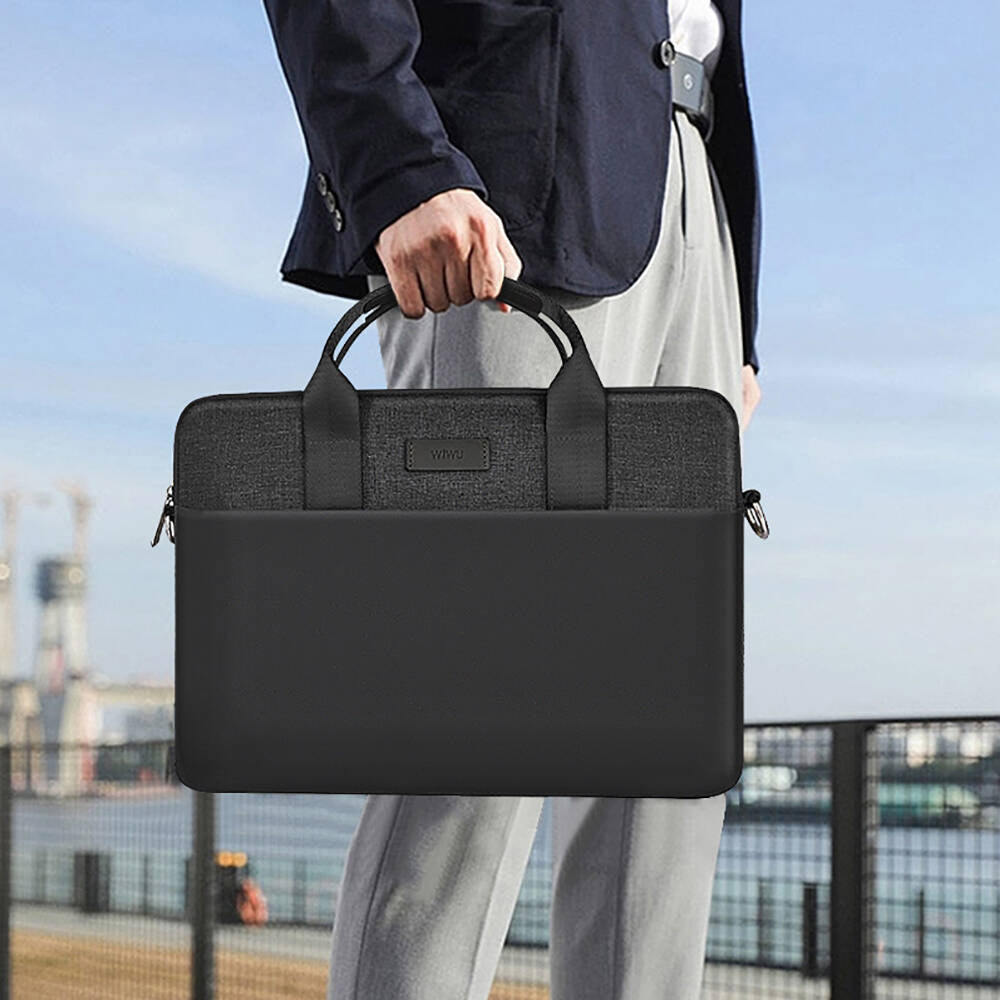 Wiwu Minimalist Portable Waterproof Laptop Bag Black