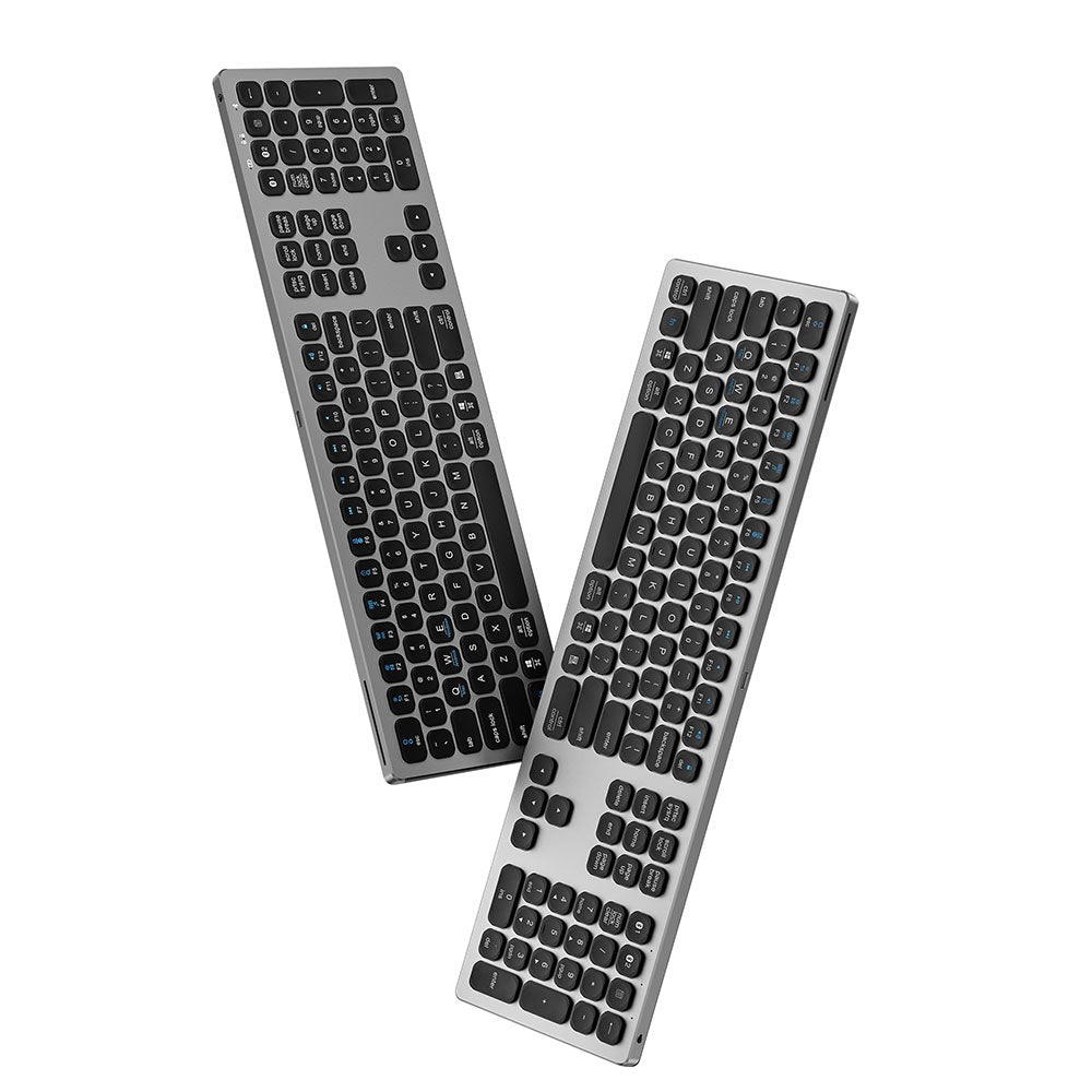 Wiwu MKB-03 Magic Keyboard Master iOS Android Windows İşletim Sistemi Uyumlu Bluetooth Kablosuz Klavye Gri